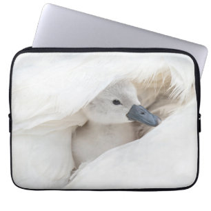 Cutest Baby Animals   Baby Mute Swan Laptop Sleeve