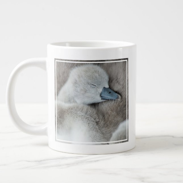 Cutest Baby Animals | Baby Mute Swan Large Coffee Mug (Left)