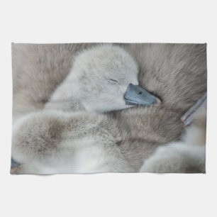 Cutest Baby Animals Baby Mute Swan Tea Towel