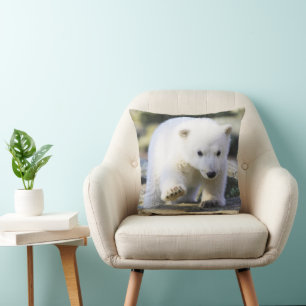 Cutest Baby Animals Baby Polar Bear Cub Cushion