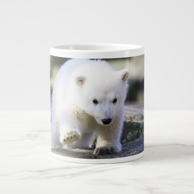 Cutest Baby Animals | Baby Polar Bear Cub Large Coffee Mug (Front)