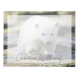 Cutest Baby Animals Baby Polar Bear Cub Notepad