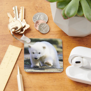 Cutest Baby Animals Baby Polar Bear Key Ring