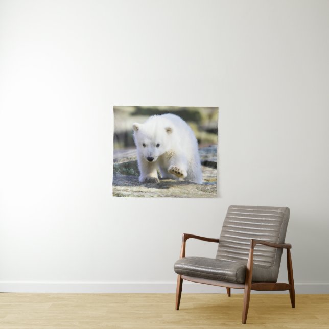 Cutest Baby Animals | Baby Polar Bear Tapestry (In Situ (Horizontal))