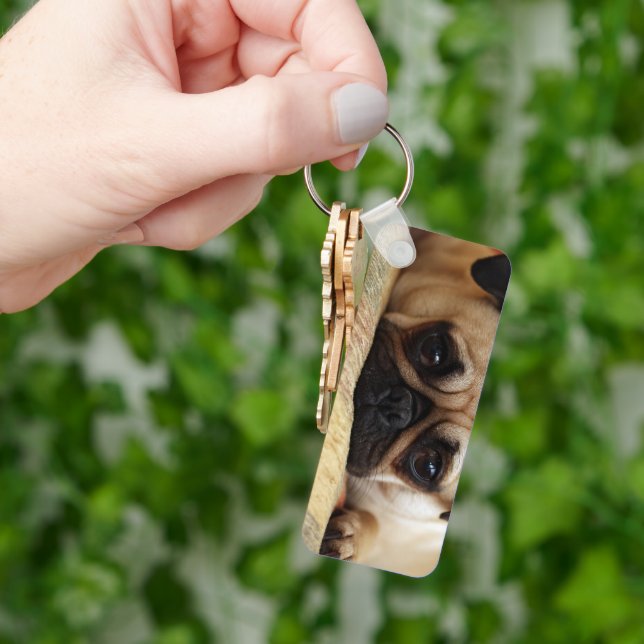 Cutest Baby Animals | Baby Pug Puppy Key Ring (Hand)