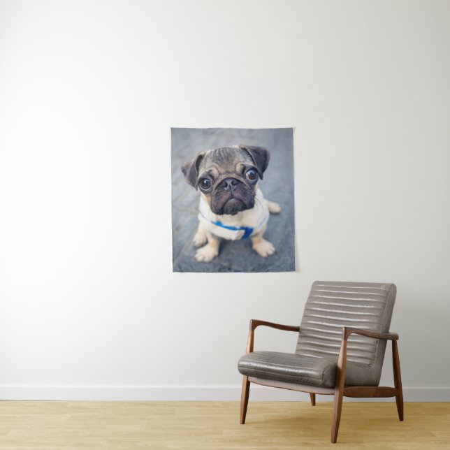 Cutest Baby Animals | Baby Pug Tapestry (In Situ)
