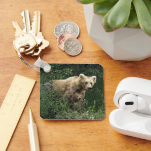 Cutest Baby Animals   Bear Mama Bear & Her Cubs Key Ring