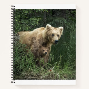 Cutest Baby Animals Bear Mama Bear & Her Cubs Notebook