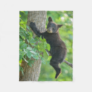 Cutest Baby Animals Black Bear Cub Fleece Blanket