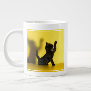 Cutest Baby Animals Black Cat Playing Large Coffee Mug