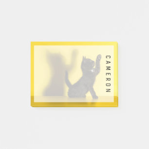 Cutest Baby Animals   Black Cat Playing Post-it Notes