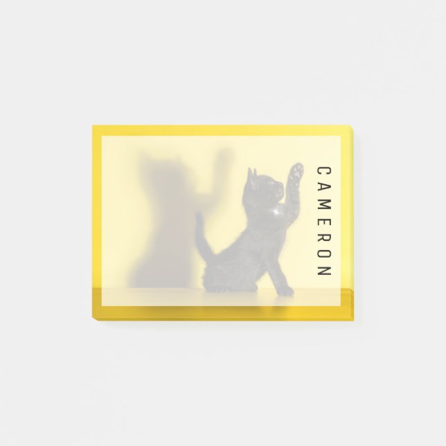 Cutest Baby Animals | Black Cat Playing Post-it Notes (Front)