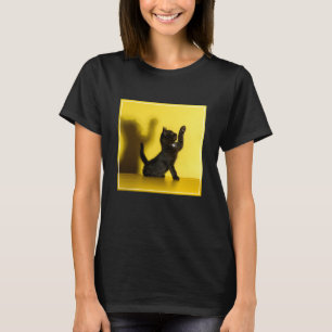 Cutest Baby Animals   Black Cat Playing T-Shirt