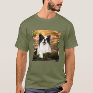 Cutest Baby Animals   Black & White Border Collie T-Shirt