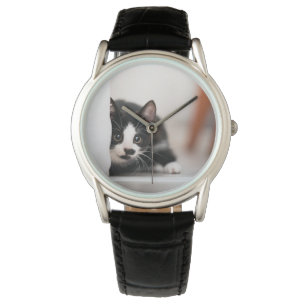 Cutest Baby Animals Black & White Kitten Watch
