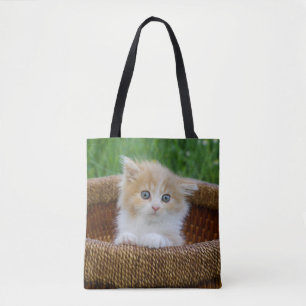 Cutest Baby Animals Blue Eyed Kitten Tote Bag