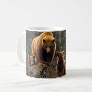 Cutest Baby Animals Brown Bear Family Coffee Mug
