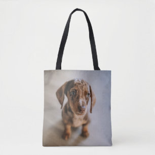 Cutest Baby Animals   Brown Dachshund Puppy Tote Bag