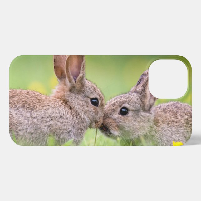 Cutest Baby Animals | Bunny Kiss iPhone Case (Back Horizontal)
