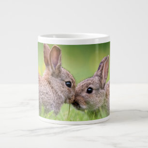 Cutest Baby Animals   Bunny Kiss Large Coffee Mug