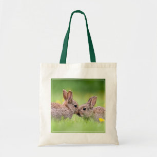 Cutest Baby Animals   Bunny Kiss Tote Bag