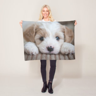 Cutest Baby Animals   Cavashon Puppy Fleece Blanket