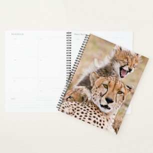 Cutest Baby Animals Cheetah Cat & Cub Planner