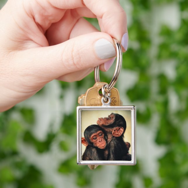 Cutest Baby Animals | Chimpanzee Hug Key Ring (Hand)