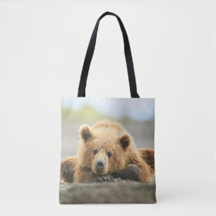 Cutest Baby Animals Coastal Brown Bear Cub Tote Bag