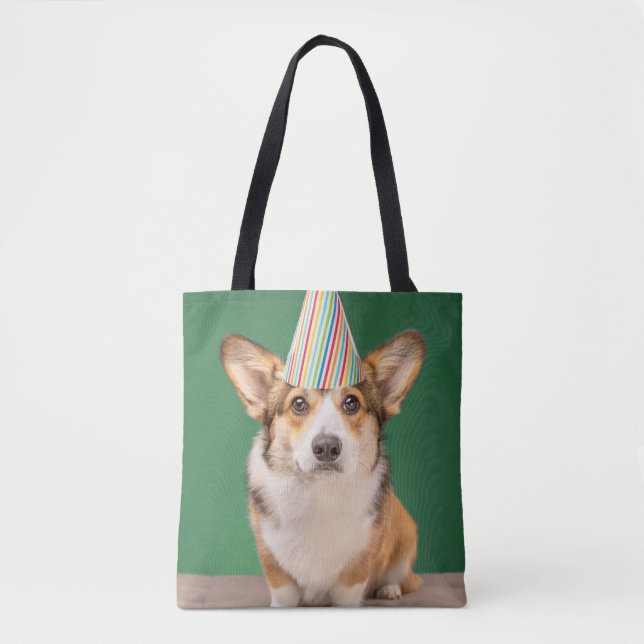 Cutest Baby Animals | Corgi Birthday Puppy Tote Bag (Front)