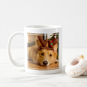 Cutest Baby Animals Corgi Christmas Reindeer Coffee Mug