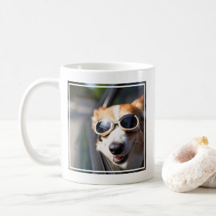 Cutest Baby Animals Corgi Goggles in the Car Coffee Mug