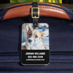 Cutest Baby Animals Corgi Head Tilt Luggage Tag