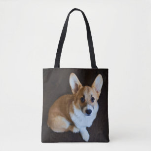Cutest Baby Animals Corgi Looking Up Tote Bag
