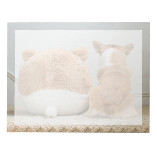 Cutest Baby Animals   Corgi & Plush Puppy Notepad
