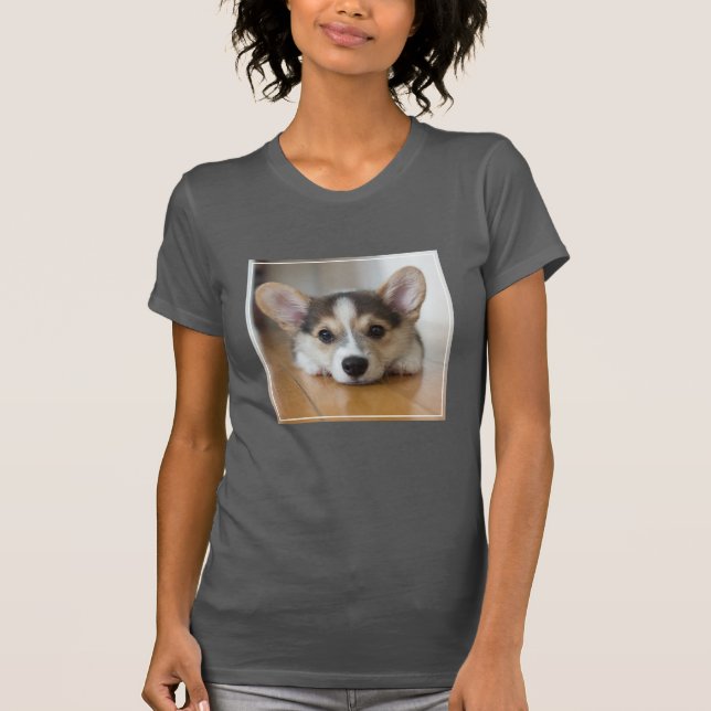 Cutest Baby Animals | Corgi Puppy Looking T-Shirt (Front)