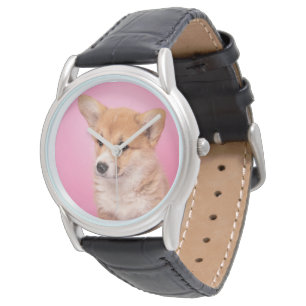Cutest Baby Animals   Corgi Puppy on Pink Watch