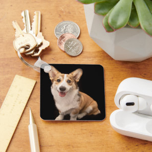 Cutest Baby Animals Corgi Puppy Smile Key Ring