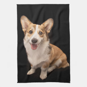 Cutest Baby Animals Corgi Puppy Smile Tea Towel
