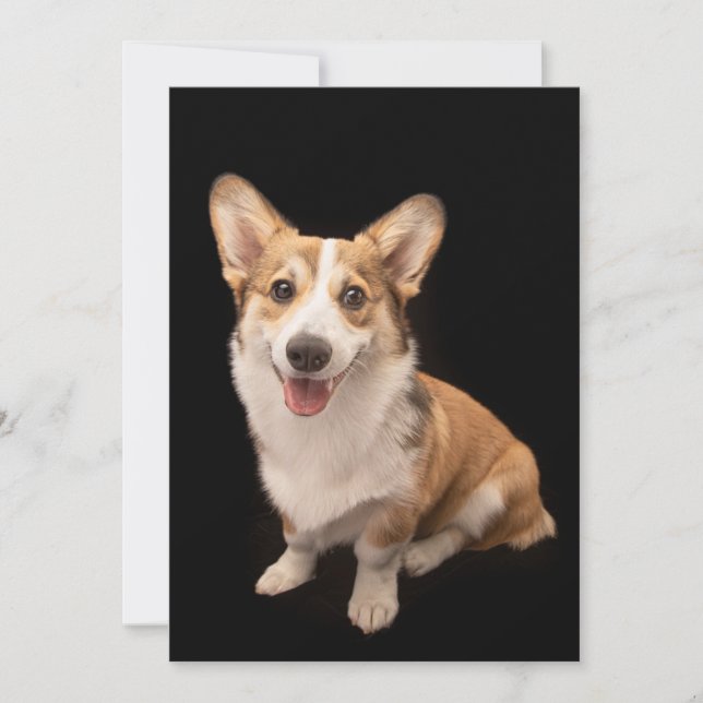 Cutest Baby Animals | Corgi Puppy Smile Thank You Card (Front)