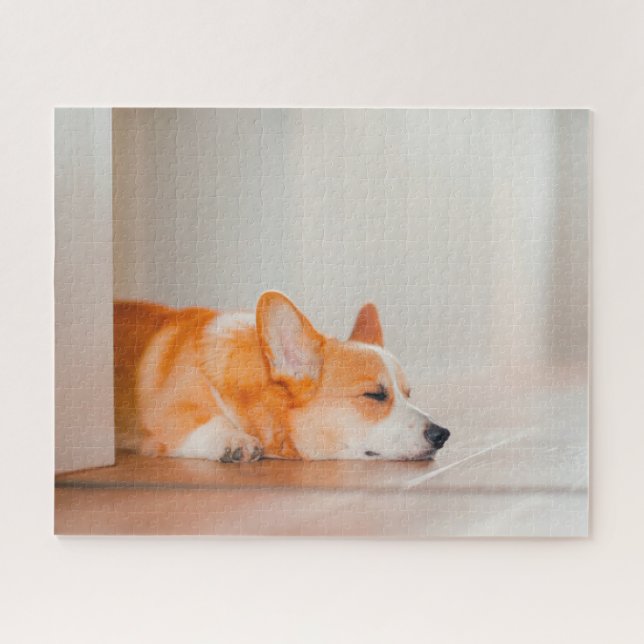 Cutest Baby Animals | Corgi Sleeping Jigsaw Puzzle (Horizontal)