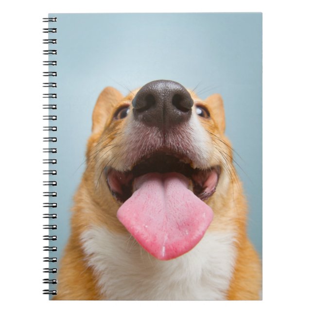 Cutest Baby Animals | Corgi Tongue Notebook (Front)