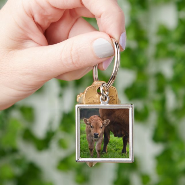 Cutest Baby Animals | Cow & Calf Key Ring (Hand)