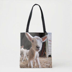 Cutest Baby Animals Cute Lamb in a Farm Tote Bag