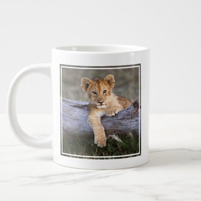 Cutest Baby Animals | Cute Lion Cub Large Coffee Mug (Left)