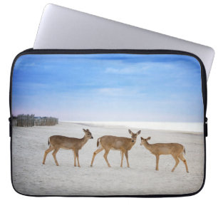 Cutest Baby Animals Deer at the Beach Laptop Sleeve