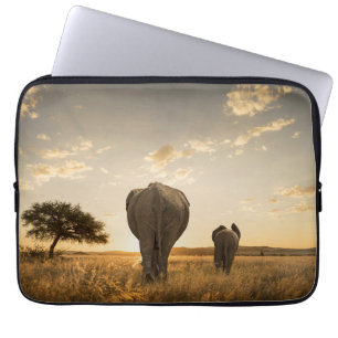 Cutest Baby Animals   Elephant Calf & Mother Laptop Sleeve