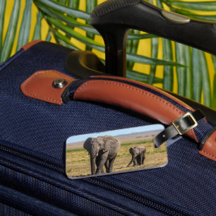Cutest Baby Animals Elephant Mother & Baby Luggage Tag