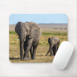 Cutest Baby Animals Elephant Mother & Baby Mouse Pad