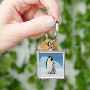 Cutest Baby Animals Emperor Penguin Chick Key Ring